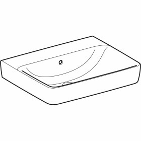 Geberit Renova Plan Waschtisch 60 cm ohne Hahnloch, mit Überlauf