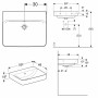 Geberit Renova Plan Waschtisch 60 cm ohne Hahnloch, mit Überlauf