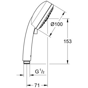 GROHE Tempesta Cosmopolitan 100 Pomme de douche à main avec 4 types de jets