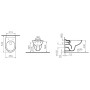 VitrA Options Norm Wand-WC SpinFlush 35,5 x 54 cm