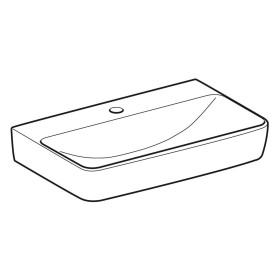 Geberit Renova Compact Waschtisch 60 cm mit Hahnloch, ohne Überlauf