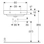 Geberit Renova Compact Waschtisch 60 cm mit Hahnloch, ohne Überlauf