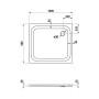 Steel Plan Stahl-Duschwanne superflach 100 x 90 x 2,5 cm