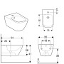 Geberit Smyle Square Wandbidet, geschlossene Form