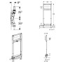 Geberit Duofix Element für Dusche 130 cm mit Wandablauf, Wandarmatur UP d40