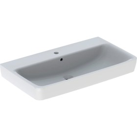 Geberit Renova Plan Aufsatzwaschtisch 85 cm mit Hahnloch mittig und Überlauf