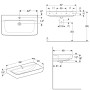 Geberit Renova Plan Aufsatzwaschtisch 85 cm mit Hahnloch mittig und Überlauf