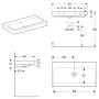 Geberit iCon Waschtisch 90 cm ohne Hahnloch