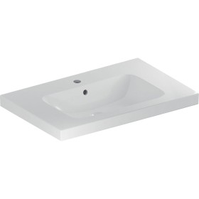 Geberit iCon Light Waschtisch 90 cm mit Ablagefläche, Hahnloch mittig und Überlauf