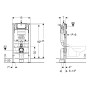 Geberit Duofix Element für Kinder-Wand-WC 97 cm, mit Sigma UP-Spülkasten 12 cm