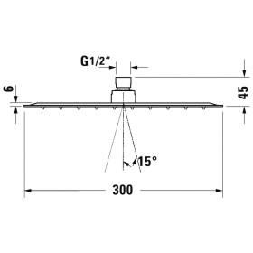 Doccetta Duravit 1jet 30 x 30 cm