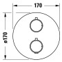 Duravit Thermostatarmaturen Thermostat Unterputz Set, rund