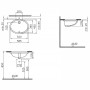 VitrA S20 Unterbauwaschtisch oval 58,5 x 45 cm