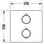 Duravit Thermostatarmaturen Thermostat Unterputz Set, eckig