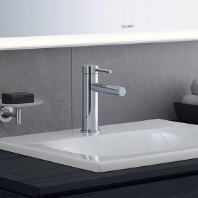 Duravit Circle Einhebel-Waschtischmischer M ohne Zugstangen-Ablaufgarnitur