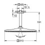 GROHE Rainshower 310 Mono Cube Kopfbrause-Set eckig, Deckenmontage, ohne Durchflussbegrenzung