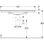 Geberit ONE Möbelwaschtisch 105 cm, Abgang vertikal, ohne Hahnloch, ohne Überlauf