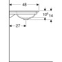 Geberit ONE Möbelwaschtisch 105 cm, Abgang vertikal, ohne Hahnloch, ohne Überlauf