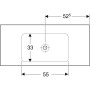 Geberit ONE Möbelwaschtisch 105 cm, Abgang vertikal, ohne Hahnloch, ohne Überlauf