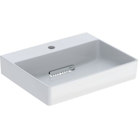Geberit ONE Waschtisch 50 cm, Abgang horizontal, 1 Hahnloch, ohne Überlauf