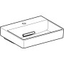 Geberit ONE Waschtisch 50 cm, Abgang horizontal, 1 Hahnloch, ohne Überlauf