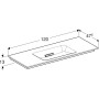 Geberit ONE Möbelwaschtisch 120 cm, Abgang horizontal, ohne Hahnloch, ohne Überlauf