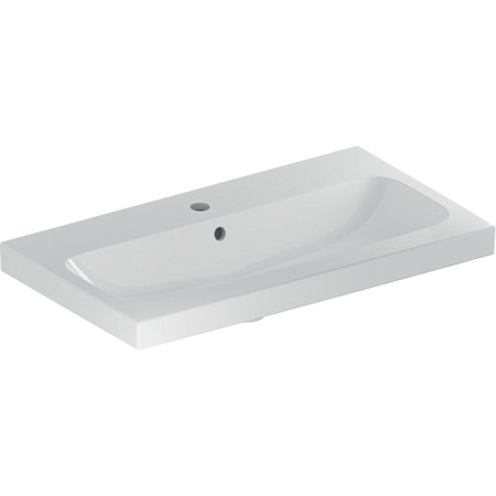 Geberit iCon Light Waschtisch 75 cm verkürzte Ausladung mit Hahnloch mittig und Überlauf