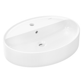 hansgrohe Xuniva D Lavabo d'appoggio ovale 60 x 45 cm, con 1 foro per rubinetto e troppo pieno