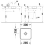 Duravit Sivida Aufsatzbecken eckig 30 cm