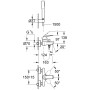 GROHE Eurosmart Cosmopolitan AP Einhand-Wannenarmatur mit Brauseset