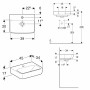 Geberit Renova Plan Handwaschbecken 45 cm mit Hahnloch mittig, ohne Überlauf