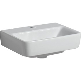 Geberit Renova Plan Handwaschbecken 45 cm mit Hahnloch mittig, ohne Überlauf