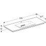 Geberit ONE Möbelwaschtisch 120 cm, Abgang horizontal, 1 Hahnloch, ohne Überlauf