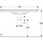 Geberit ONE Möbelwaschtisch 120 cm, Abgang horizontal, 1 Hahnloch, ohne Überlauf