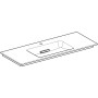 Geberit ONE Möbelwaschtisch 120 cm, Abgang horizontal, 1 Hahnloch, ohne Überlauf
