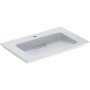 Geberit ONE Möbelwaschtisch 75 cm, Abgang horizontal, 1 Hahnloch, ohne Überlauf