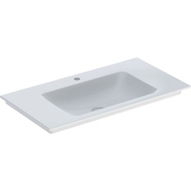 Geberit ONE Möbelwaschtisch 90 cm, Abgang vertikal, 1 Hahnloch, ohne Überlauf