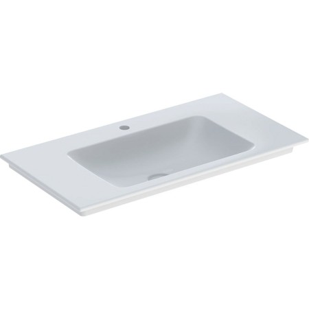 Geberit ONE Möbelwaschtisch 90 cm, Abgang vertikal, 1 Hahnloch, ohne Überlauf