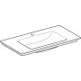 Geberit ONE Möbelwaschtisch 90 cm, Abgang vertikal, 1 Hahnloch, ohne Überlauf