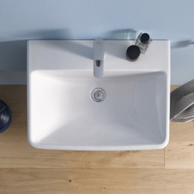 Duravit No. 1 Möbelwaschtisch 60 cm, mit 1 Hahnloch und Überlauf