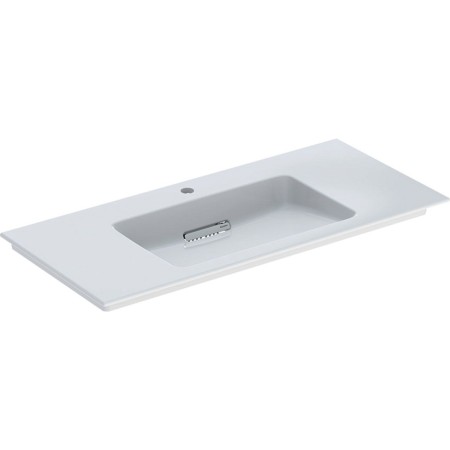 Geberit ONE Möbelwaschtisch 105 cm, Abgang horizontal, 1 Hahnloch, ohne Überlauf