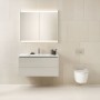 Geberit ONE Möbelwaschtisch 105 cm, Abgang horizontal, 1 Hahnloch, ohne Überlauf