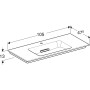Geberit ONE Möbelwaschtisch 105 cm, Abgang horizontal, 1 Hahnloch, ohne Überlauf