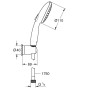 GROHE Vitalio Start 110 Wandhalterset mit 3 Strahlarten