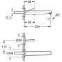 GROHE Eurodisc Joy 2-Loch Waschtisch-Wandbatterie Ausladung 23 cm