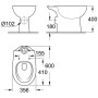 GROHE Bau Keramik Stand-Tiefspül-WC spülrandlos für WC-Kombination