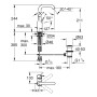 GROHE Essence Neu Einhand Waschtischbatterie L-Size