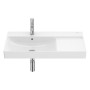Roca Ona Waschtisch 80 x 46 cm, asymetrisch mit Becken links