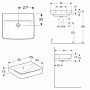 Geberit Renova Plan Waschtisch 55 cm ohne Hahnloch, mit Überlauf