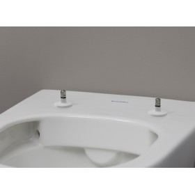 Duravit D-Neo WC sospeso Rimless, a scarico profondo, con Durafix